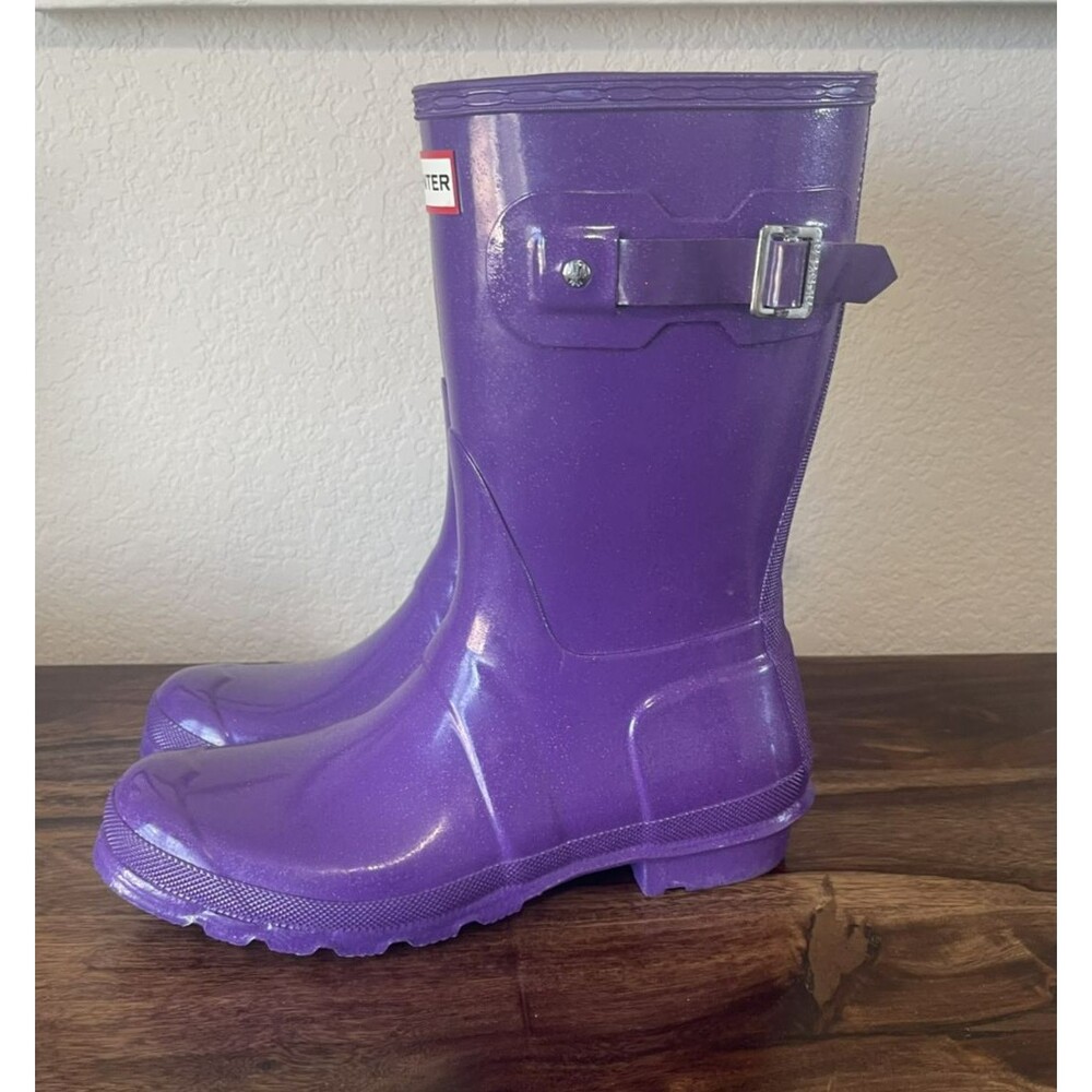 Hunter Purple Glitter Rain Boots - Picture 6 of 6
